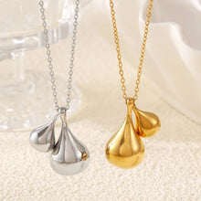 Load image into Gallery viewer, Stainless Steel Water Drop Shape Pendant Necklace
