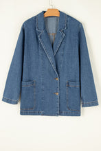 Load image into Gallery viewer, Pocketed Long Sleeve Denim Jacket
