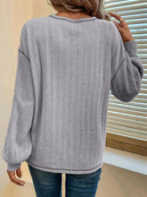 Load image into Gallery viewer, Mandy Contrast Stitching Round Neck Long Sleeve T-Shirt
