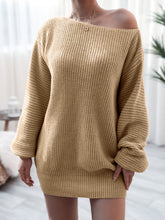 Load image into Gallery viewer, Rib-Knit Mini Sweater Dress
