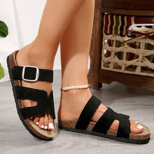 Load image into Gallery viewer, Open Toe Hollow Buckle Sandals
