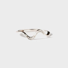 Load image into Gallery viewer, 925 Sterling Silver Inlaid Zircon Wave Shape Ring
