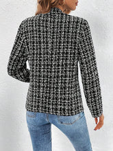 Load image into Gallery viewer, Plaid Open Front Long Sleeve Jacket
