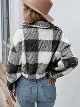 Load image into Gallery viewer, Plaid Zip Up Long Sleeve Outerwear
