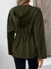 Load image into Gallery viewer, Ivy Lane Drawstring Zip Up Hooded Jacket
