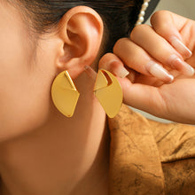 Load image into Gallery viewer, 18K Gold-Plated Irregular Fan-Shaped Earrings
