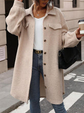 Load image into Gallery viewer, Button Up Drop Shoulder Sherpa Coat
