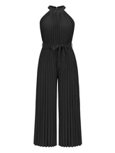 Load image into Gallery viewer, Cutout Tied Pleated Sleeveless Jumpsuit
