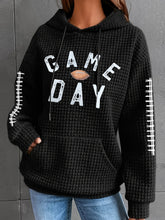 Load image into Gallery viewer, GAME DAY Football Drawstring Long Sleeve Hoodie
