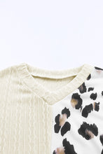 Load image into Gallery viewer, Leopard Textured V-Neck Top
