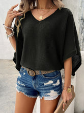 Load image into Gallery viewer, V-Neck Batwing Sleeve Knit Top
