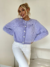 Load image into Gallery viewer, Button Down Long Sleeve Fuzzy Cardigan
