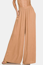 Load image into Gallery viewer, Zenana Pleated Linen Blend Wide Leg Pants
