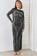 Load image into Gallery viewer, Cutout Round Neck Long Sleeve Maxi Dress
