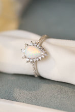 Load image into Gallery viewer, Platinum-Plated Opal Pear Shape Ring
