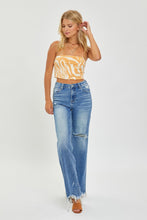 Load image into Gallery viewer, Risen Full Size High Rise Frayed Hem Wide Leg Jeans
