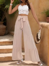 Load image into Gallery viewer, Perfee Smocked Tied High Waist Pants
