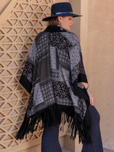 Load image into Gallery viewer, Plus Size Printed Fringe Open Front Outerwear
