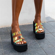 Load image into Gallery viewer, Open Toe Wedge Sandals
