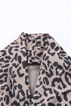 Load image into Gallery viewer, Leopard Open Front Long Sleeve Cover-Up
