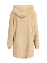 Load image into Gallery viewer, Fuzzy Pocketed Zip Up Long Sleeve Hooded Jacket
