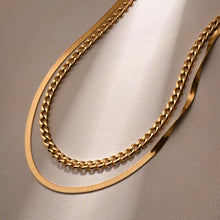 Load image into Gallery viewer, 18K Gold-Plated Double Layered Necklace
