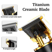 Load image into Gallery viewer, Men Hair Clippers, Professional Outliner Hair Trimmer Cordless, Mens Beard Trimmer, Wireless Hair Cutting Kit for Barbers, USB Rechargeable, Black and Gold Amazon Platform Banned
