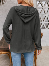 Load image into Gallery viewer, Double Take Drawstring Dropped Shoulder Long Sleeve Hoodie
