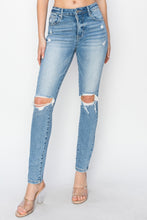 Load image into Gallery viewer, Risen Full Size High Rise Knee Distressed Skinny Jeans
