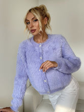 Load image into Gallery viewer, Button Down Long Sleeve Fuzzy Cardigan
