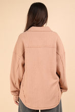 Load image into Gallery viewer, VERY J Button Down Textured Knit Shacket
