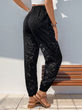 Load image into Gallery viewer, Perfee Pocketed Lace Elastic Waist Pants
