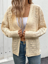 Load image into Gallery viewer, Openwork Button Up Long Sleeve Cardigan
