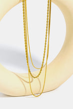 Load image into Gallery viewer, Stainless Steel 18K Gold-Plated Triple Layer Necklace
