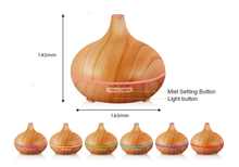 Load image into Gallery viewer, Ultrasonic Aroma Diffuser Humidifier Wood Grain
