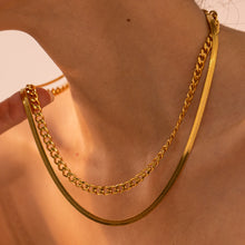 Load image into Gallery viewer, 18K Gold-Plated Double Layered Necklace
