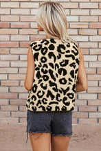 Load image into Gallery viewer, Leopard Button Up Vest Coat
