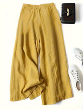 Load image into Gallery viewer, Full Size Half Elastic Waist Wide Leg Pants
