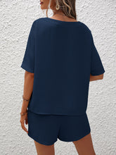 Load image into Gallery viewer, Waffle-Knit Top and Shorts Set
