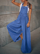 Load image into Gallery viewer, Wide Leg Denim Overalls
