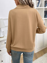 Load image into Gallery viewer, Half Zip Kangaroo Pocket Long Sleeve Sweatshirt
