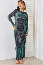 Load image into Gallery viewer, Cutout Round Neck Long Sleeve Maxi Dress
