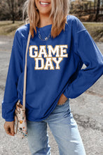 Load image into Gallery viewer, GAME DAY Round Neck Long Sleeve Sweatshirt
