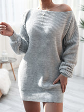 Load image into Gallery viewer, Rib-Knit Mini Sweater Dress
