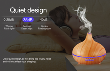 Load image into Gallery viewer, Ultrasonic Aroma Diffuser Humidifier Wood Grain
