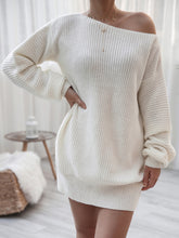 Load image into Gallery viewer, Rib-Knit Mini Sweater Dress
