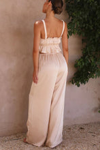 Load image into Gallery viewer, Ruffled Sleeveless Top and Wide Leg Pants Set
