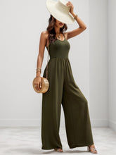 Load image into Gallery viewer, Scoop Neck Spaghetti Strap Wide Leg Jumpsuit
