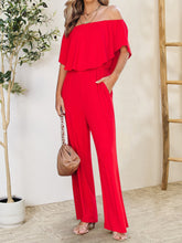 Load image into Gallery viewer, Ruffled Off-Shoulder Jumpsuit
