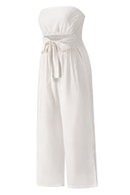 Load image into Gallery viewer, Tied Cutout Tube Wide Leg Jumpsuit
